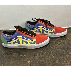 Vans Old Skool Statement Sneakers Multicolor Embroidered 721454 Mens 6 Women 7.5